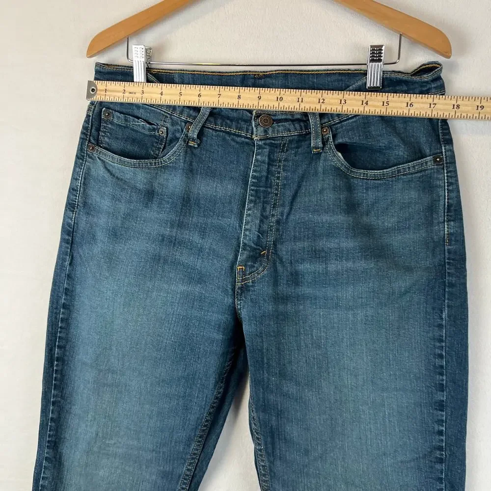Levis 514 Jeans Mens 36x30 Blue Straight Mid Rise Dark Wash Denim‎